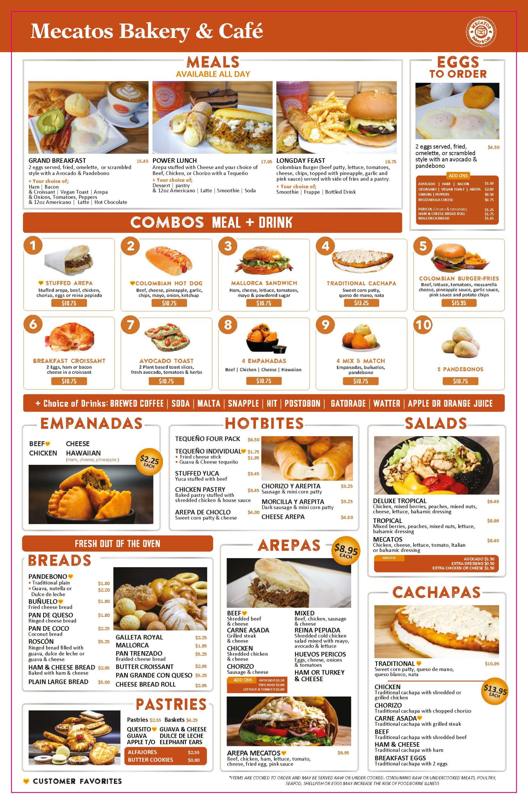 MECATOS APOPKA MENU