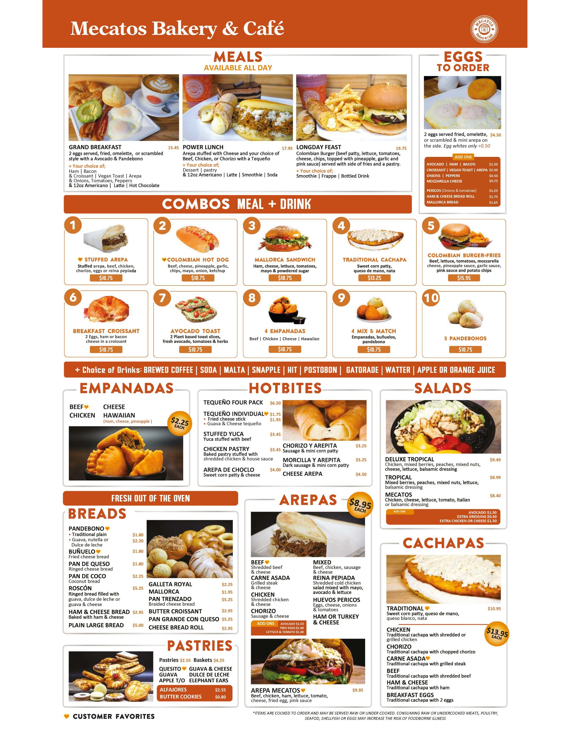 MECATOS APOPKA MENU