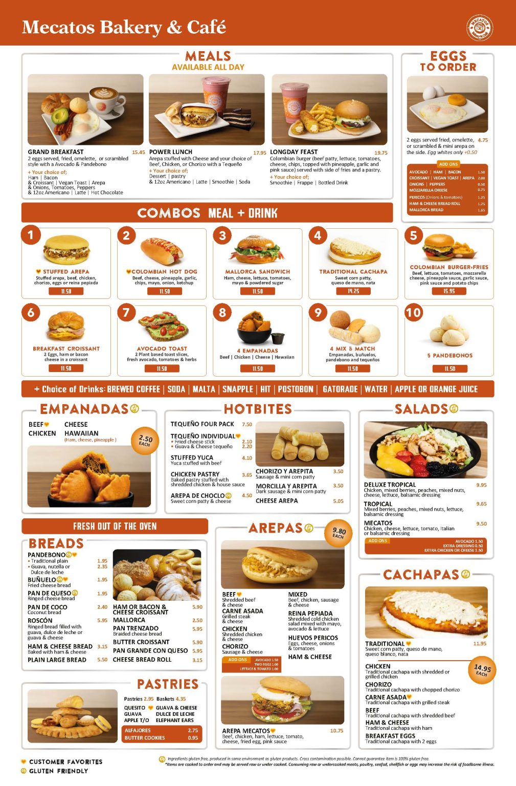 MECATOS APOPKA, WATERFORD AND LAKE UNDERHILL MENU